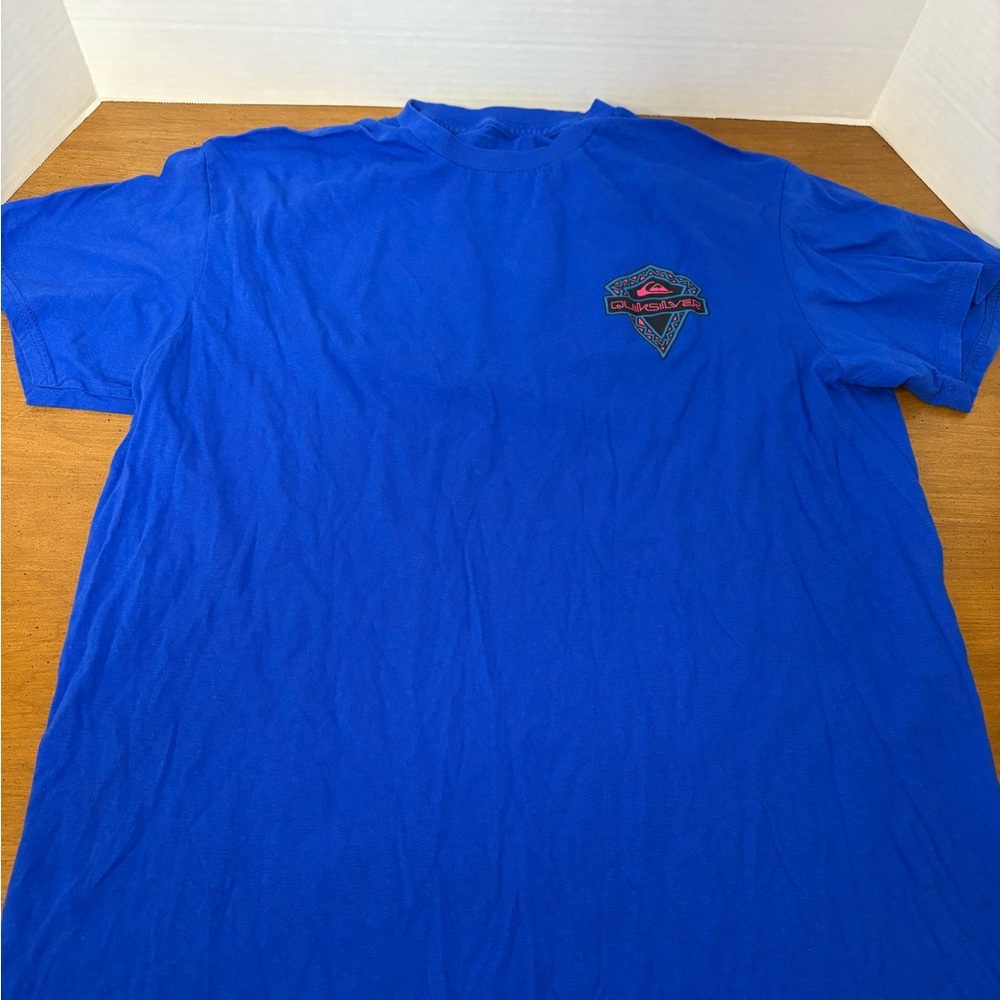 quiksilver las veags short sleeve t-shirt graphic logo mens xl